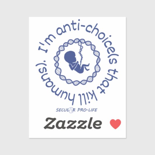 Ich bin gegen Entscheidungen, die Menschen töten Aufkleber (Blatt)