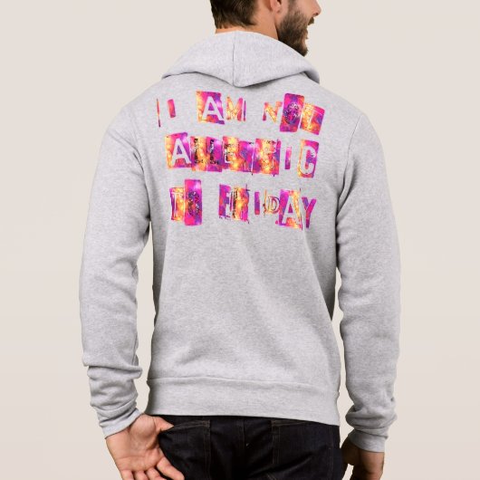 Ich bin gegenüber Freitag nicht allergisch Hoodie (Rückseite)