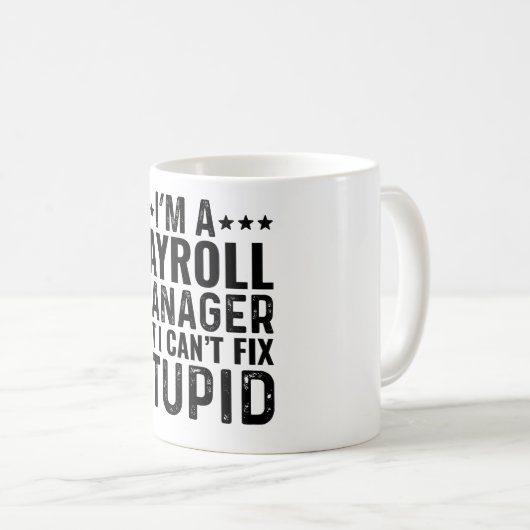 Ich bin Gehaltsleiter, aber ich kann keine Dummhei Kaffeetasse (VorderseiteRechts)