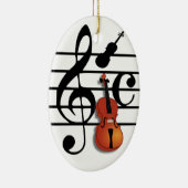Ich bin Geige Keramikornament (Rechts)