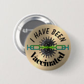 Ich bin geimpft Button Button Abzeichen (Vorne & Hinten)