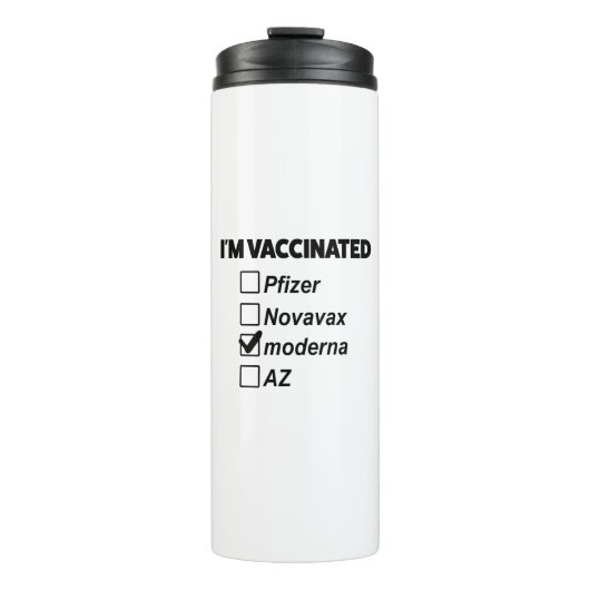 Ich bin geimpft! Covid Vaccine Thermosbecher (Vorderseite)