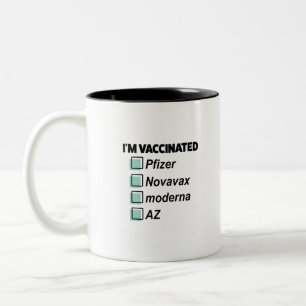 Ich bin geimpft! Covid Vaccine Zweifarbige Tasse