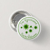 Ich bin geimpft, du bist willkommen Tote Covid Fun Button (Vorne & Hinten)