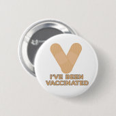 Ich bin geimpft worden button (Vorne & Hinten)