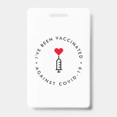 Ich bin geimpft worden | Covid-19 Herznedel Ausweis (Rückseite)