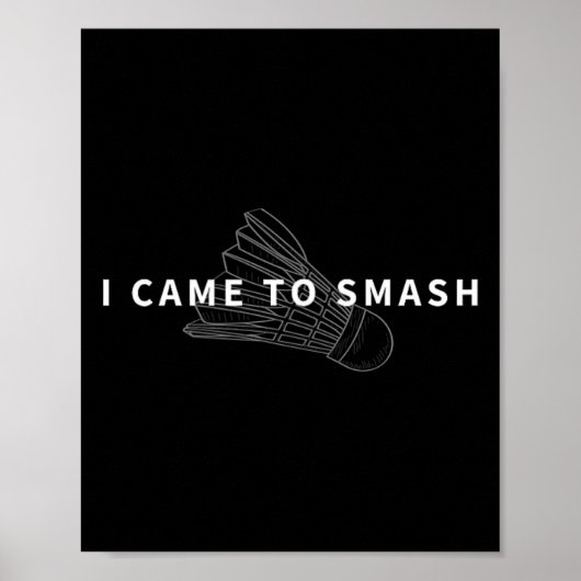 Ich bin gekommen, Badminton Funny Shuttle Fan Desi Poster (Vorne)