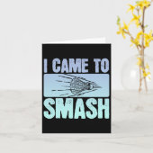 Ich bin gekommen, Badminton Player Funny Sport Shu Karte (Gelbe Blume)