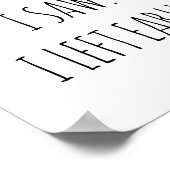 Ich bin gekommen. Ich habe gesehen. Ich habe früh  Poster (Ecke)