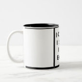 Ich bin gekommen. Ich habe gesehen. Ich habe früh Zweifarbige Tasse (Links)