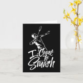 Ich bin gekommen, um Team Player Badminton Shuttle Karte (Gelbe Blume)