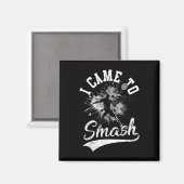 Ich bin gekommen, um Team Player Badminton Shuttle Magnet (Vorderseite/Rückseite)