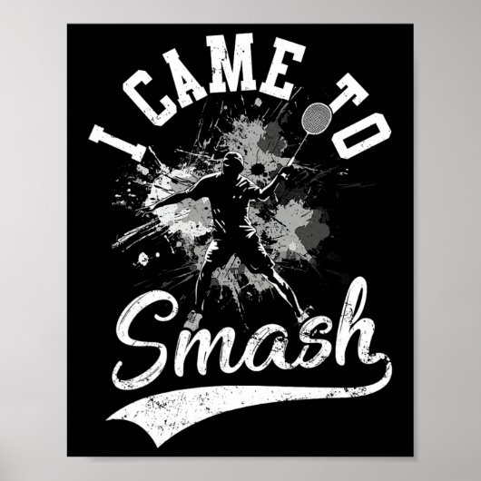 Ich bin gekommen, um Team Player Badminton Shuttle Poster (Vorne)