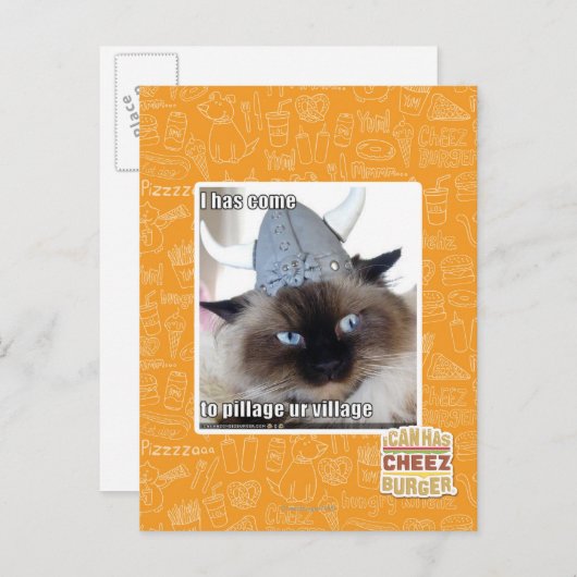 Ich bin gekommen, um unser Dorf zu plündern Postkarte (Vorne/Hinten)