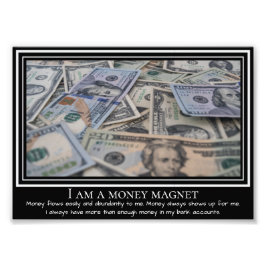 Ich bin Geld-Magnet-positiver Anführungsdruck Fotodruck