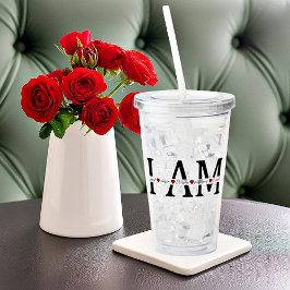 Ich bin geliebt, gewählt, würdig, viktorianisch, g acryltrinkbecher