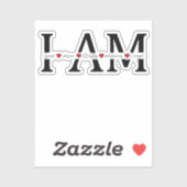 Ich bin geliebt, gewählt, würdig, viktorianisch, g aufkleber (Blatt)