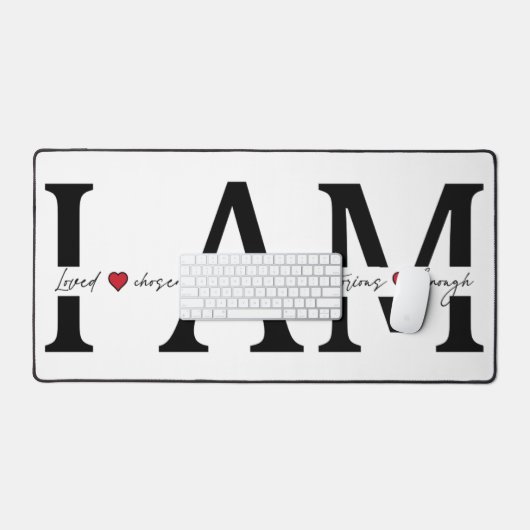 Ich bin geliebt, gewählt, würdig, viktorianisch, g schreibtischunterlage (Tastatur & Maus)