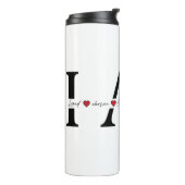 Ich bin geliebt, gewählt, würdig, viktorianisch, g thermosbecher (Nach links gedreht)