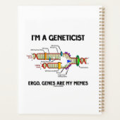 Ich bin Genetiker Ergo Gene sind meine Memen DNA Planer (Rückseite)