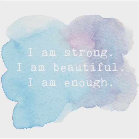 Ich bin genug aufkleber (Vorderseite)