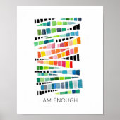 Ich bin genug Bejahung für Kinder Wasserfarbe Poster (Vorne)