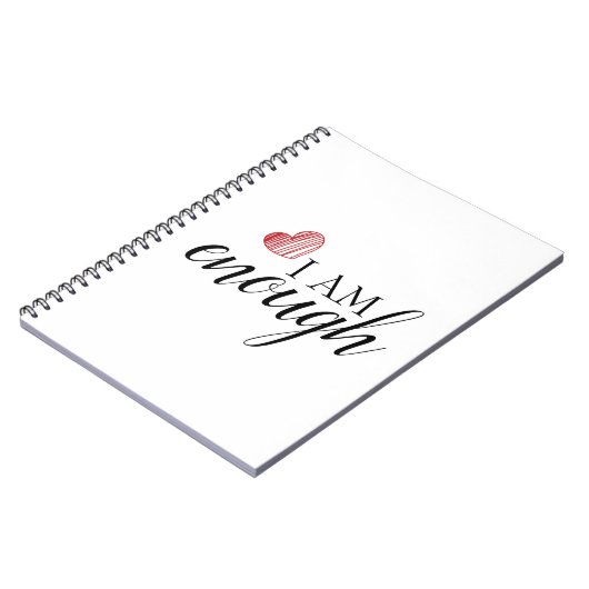 Ich bin genug einfach Inspirierend Affirmation Zit Notizblock (Linke Seite)