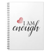 Ich bin genug einfach Inspirierend Affirmation Zit Notizblock (Vorderseite)