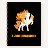 Ich BIN genug Einhorn-1-Notizbuch Notizblock (Vorderseite)