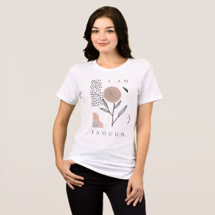 Ich bin genug Frauen T-Shirt Minimal Abstract Fl Tri-Blend Shirt