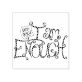 Ich bin genug gummistempel (Prägung)