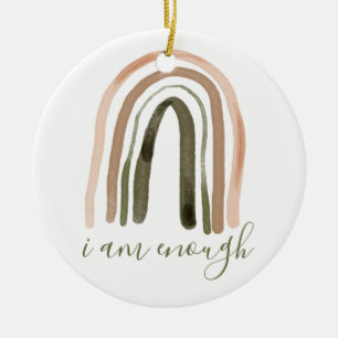 Ich bin genug Inspirierend Bekräftigung Keramik Ornament