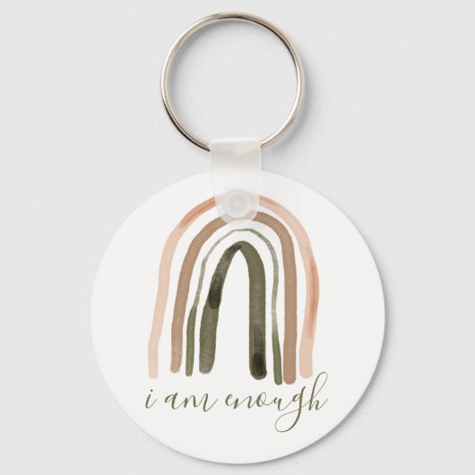 Ich bin genug Inspirierend Bekräftigung Schlüsselanhänger (Vorderseite)