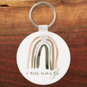Ich bin genug Inspirierend Bekräftigung Schlüsselanhänger (Vorderseite)