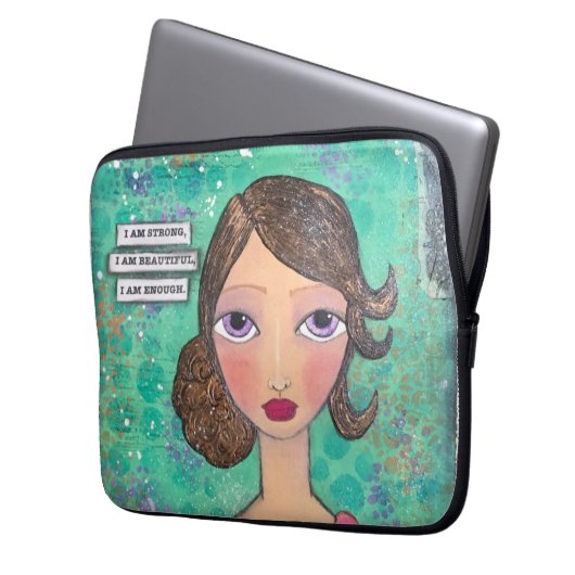 Ich bin genug! Laptop Sleeve (Vorderseite Links)