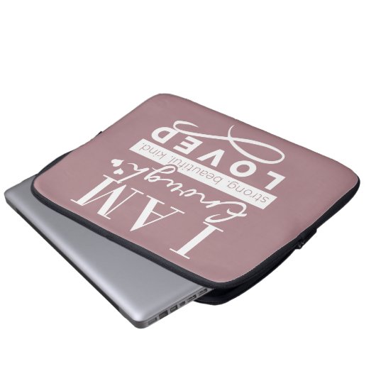 Ich bin genug laptopschutzhülle (Vorne Knopf)