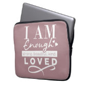 Ich bin genug laptopschutzhülle (Vorderseite Links)