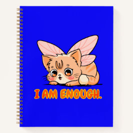 Ich bin genug. Niedlicher Kätzchenschmetterling Notizblock