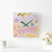 Ich bin genug quadratische wanduhr (Zuhause)