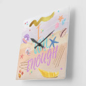 Ich bin genug quadratische wanduhr (Winkel)