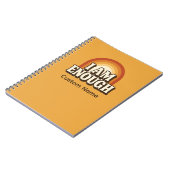 Ich bin genug Retro-Regenbogenstreifen nach Maß Notizblock (Linke Seite)