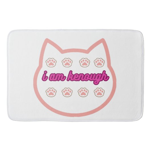 Ich bin genug T-Shert-Katze Badematte (Vorderseite)