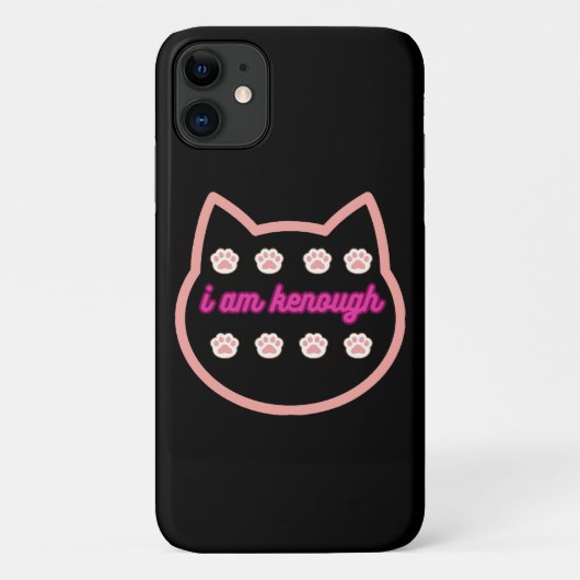 Ich bin genug T-Shert-Katze Case-Mate iPhone Hülle (Rückseite)