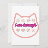 Ich bin genug T-Shert-Katze Einladung (Vorderseite)