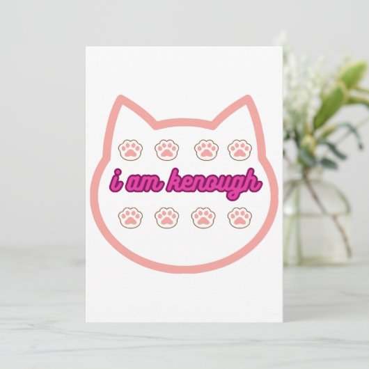 Ich bin genug T-Shert-Katze Einladung (Stehend Vorderseite)