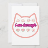 Ich bin genug T-Shert-Katze Einladung (Rückseite)