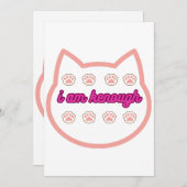 Ich bin genug T-Shert-Katze Einladung (Vorne/Hinten)