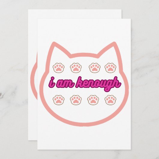 Ich bin genug T-Shert-Katze Einladung (Vorne/Hinten)