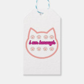 Ich bin genug T-Shert-Katze Geschenkanhänger (Vorderseite)