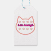 Ich bin genug T-Shert-Katze Geschenkanhänger (Rückseite)